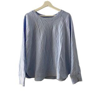 Haven Well Within Light Blue Pullover Curved Hem Pullover Sweater Size XL Cotton